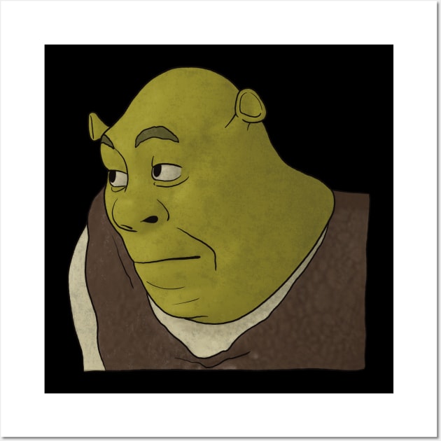 Yikes Shrek Wall Art by daniasdesigns